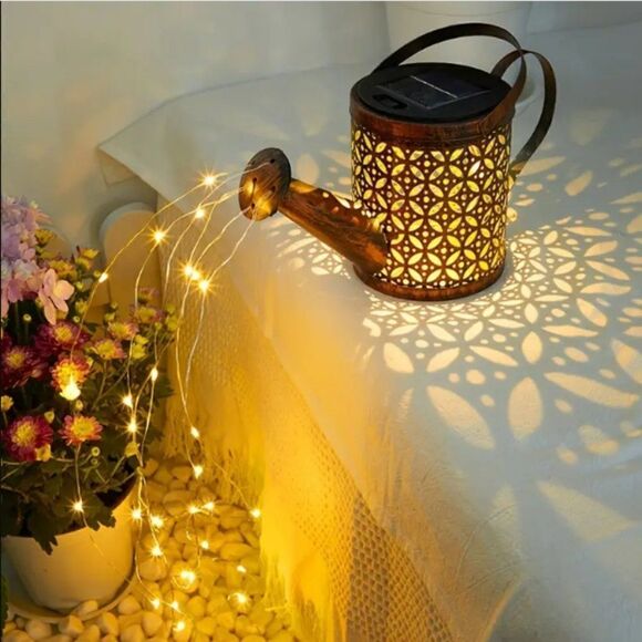 NEW Solar Watering Can Light Garden Decorations Waterproof Shower of Sparkles - Picture 1 of 3